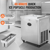 Commercial Popsicle Machine 2 Mold Set - 52 PCS Ice Pops Making Machine